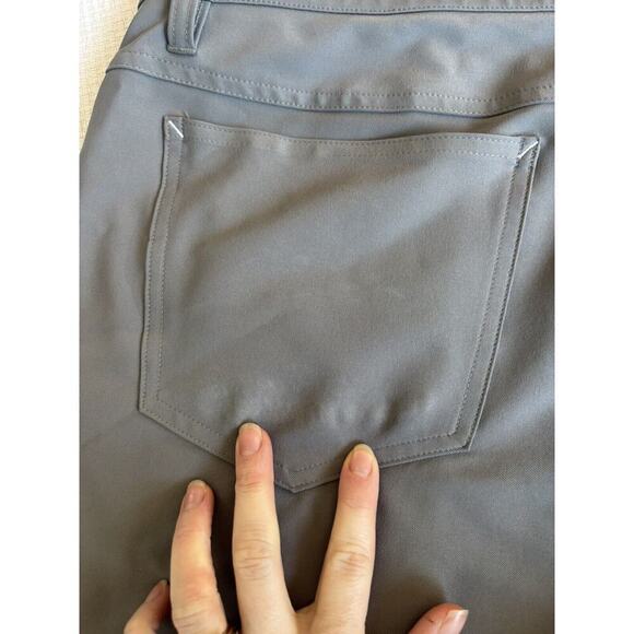 Footjoy Performance Golf Pant Flat Front 4-Way Stretch Plaid Gray Size 36x30 - Picture 8 of 10